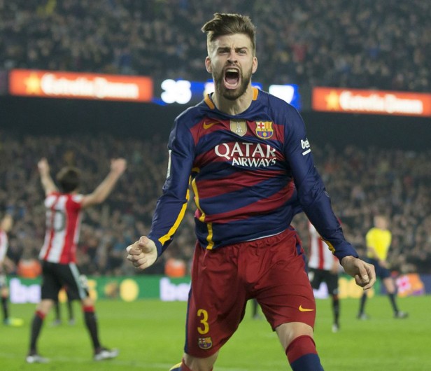 Copa del Rey, Piqué grita su gol