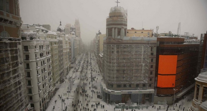 Impresionante nevada en España