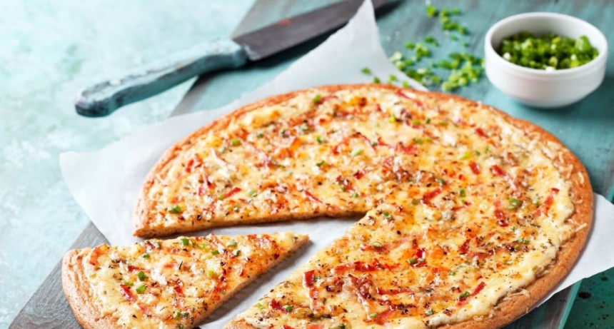 Pizza vegana de arroz