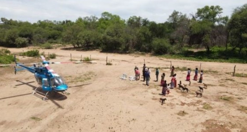 Comunidades aisladas recibieron asistencia vía aérea