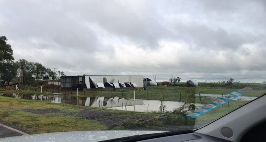 Un temporal causò graves daños en zonas rurales