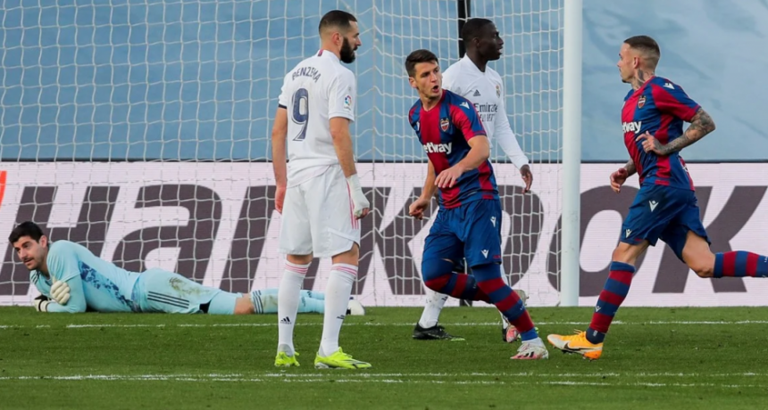 Real Madrid sufrió una dura derrota ante el Levante