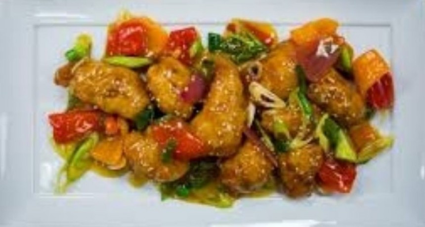 Pollo con salsa agridulce