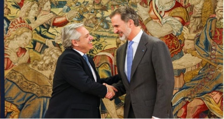 Rey de España recibió al presidente Alberto Fernandez