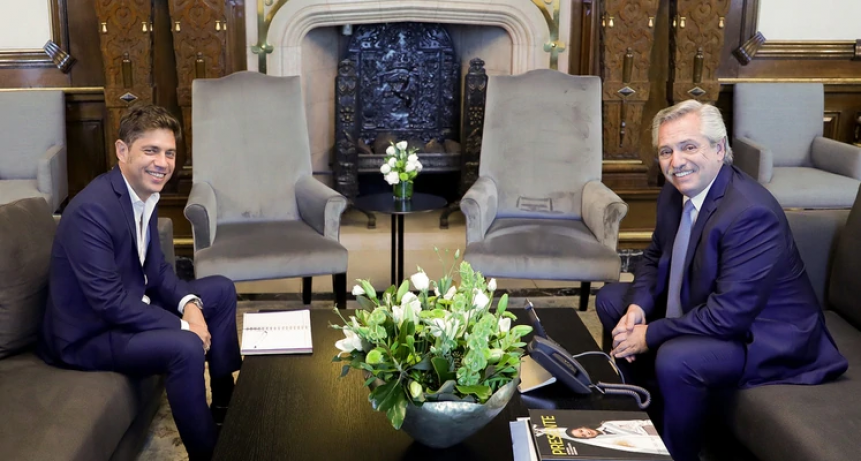 Alberto Fernández recibe a Kicillof en Casa Rosada