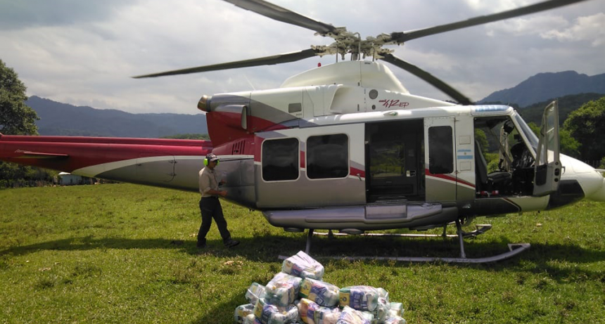 El Gobierno asiste vía aérea a parajes afectados en el norte provincial