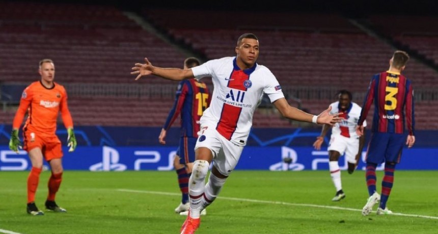 PSG goleó al Barcelona en octavos de final 
