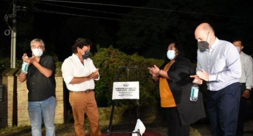 El gobernador Sáenz inauguró la iluminación Campo Santo-Betania