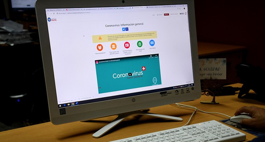 El ciudadano dispone del sitio web para informar sobre el coronavirus y su evolución
