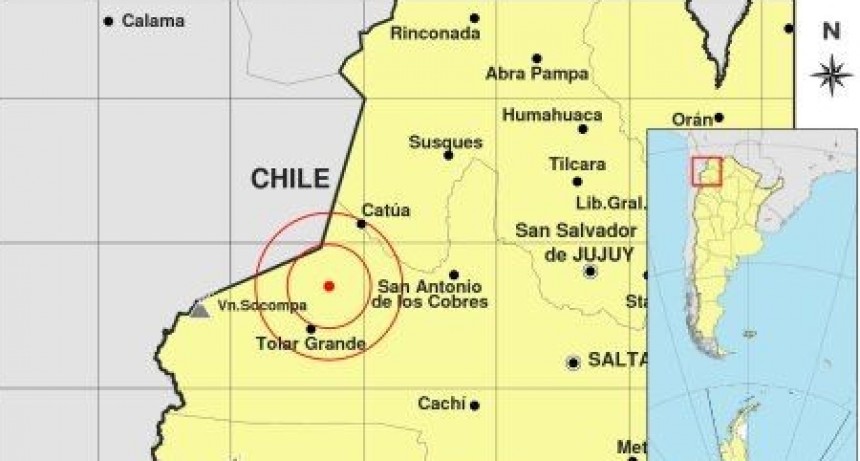 Dos temblores sacudieron Tolar Grande y San Antonio de Cobres