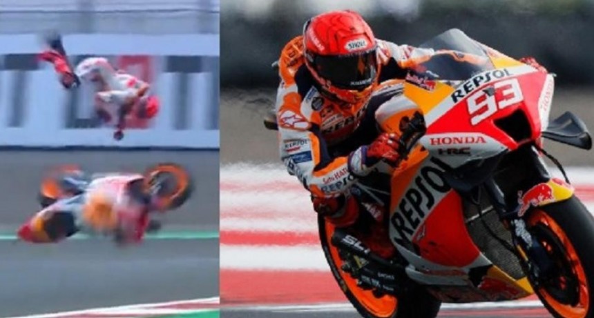 Marc Márquez sufrió impactante caída en Indonesia
