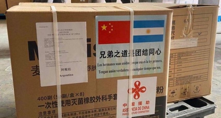 China envió elementos sanitarios por cooperación bilateral.