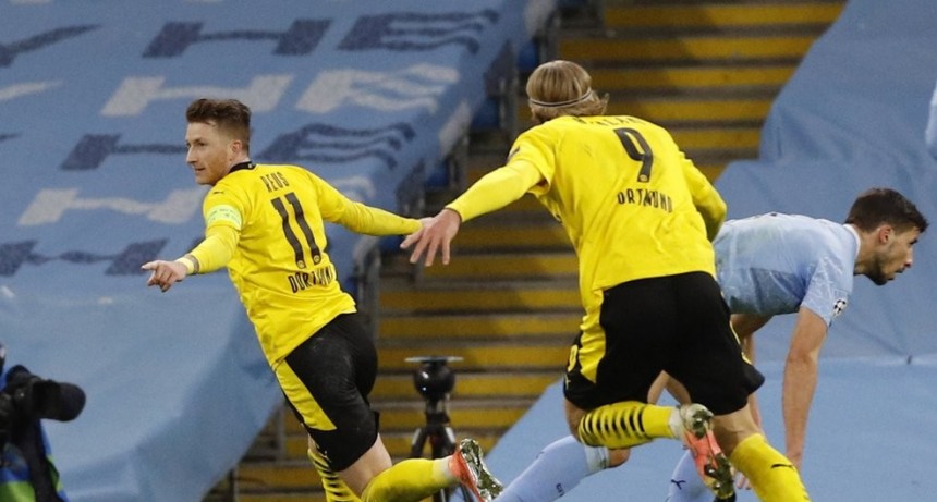 El Manchester City venció al Borussia Dortmund en la Champions League