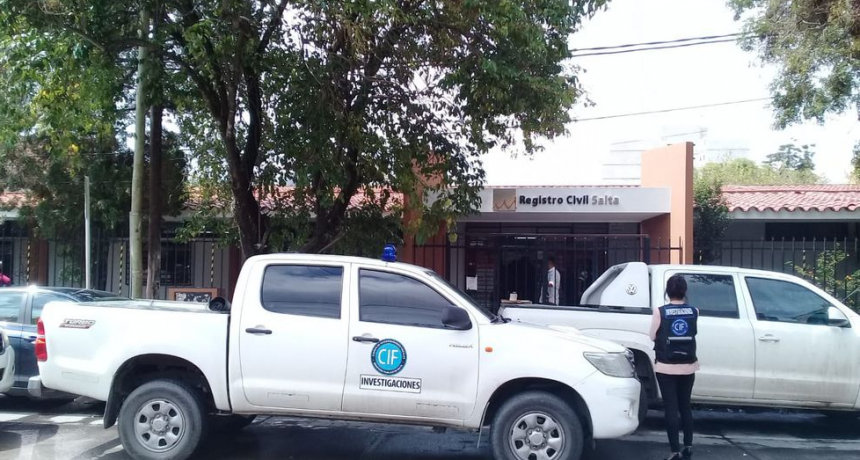 Allanan la sede central del Registro Civil de Salta