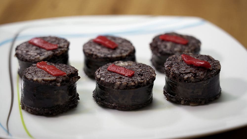Morcilla al horno con arroz 