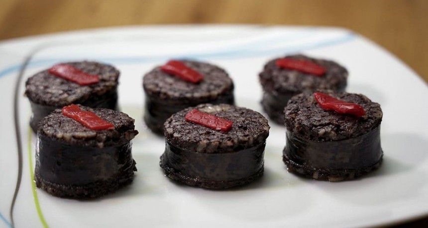 Morcilla al horno con arroz 