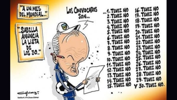 Afiches burlones por la lista de Sabella