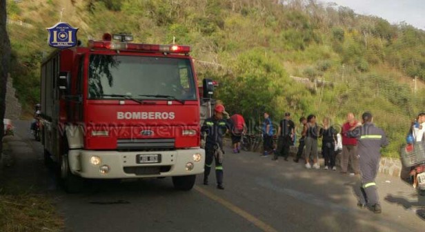 Joven salvada por policía en el cerro San Bernardo