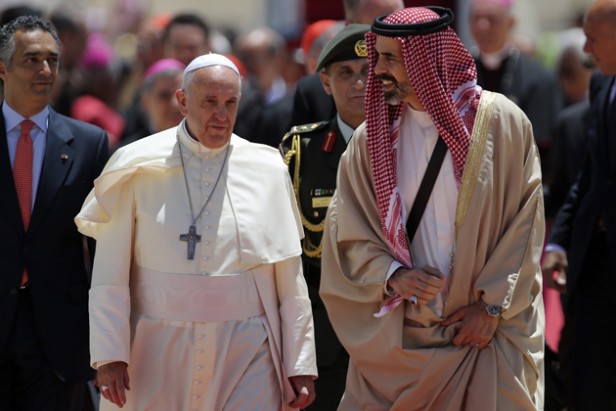 El Papa Francisco con autoridades de Jordania