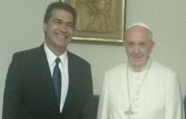 El papa Francisco recibió a solas a Jorge Capitanich