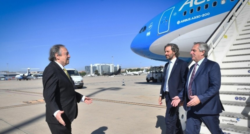 El Presidente llego a Madrid en una gira polìtica