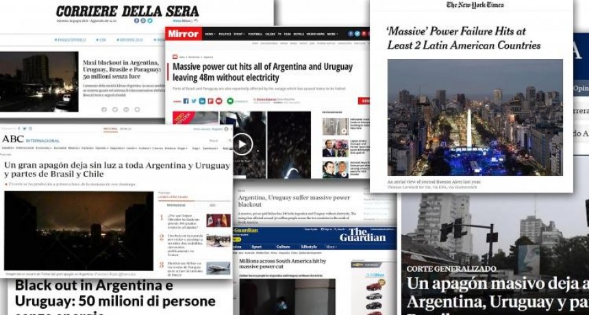 Repercutió en el mundo el apagón Argentino