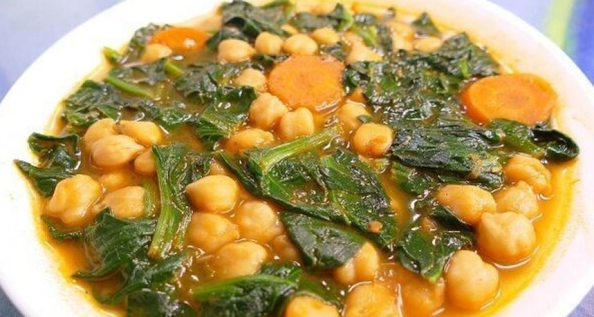 Garbanzos con espinacas