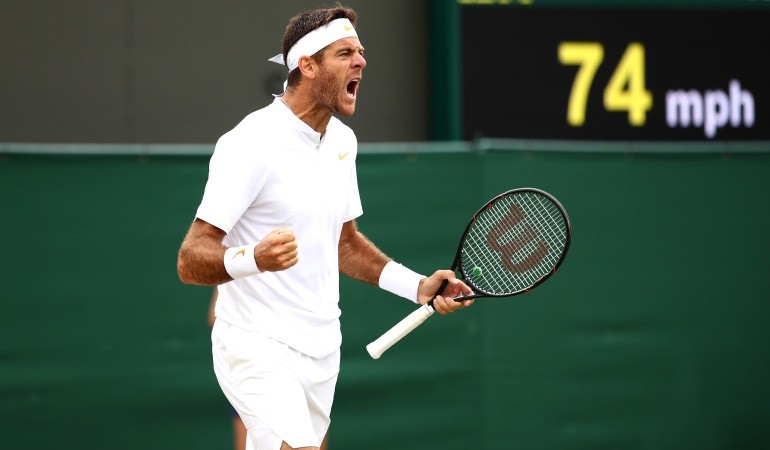 Delpo clasificó a cuartos de final en Wimbledon Delpo clasificó a cuartos de final en Wimbledon