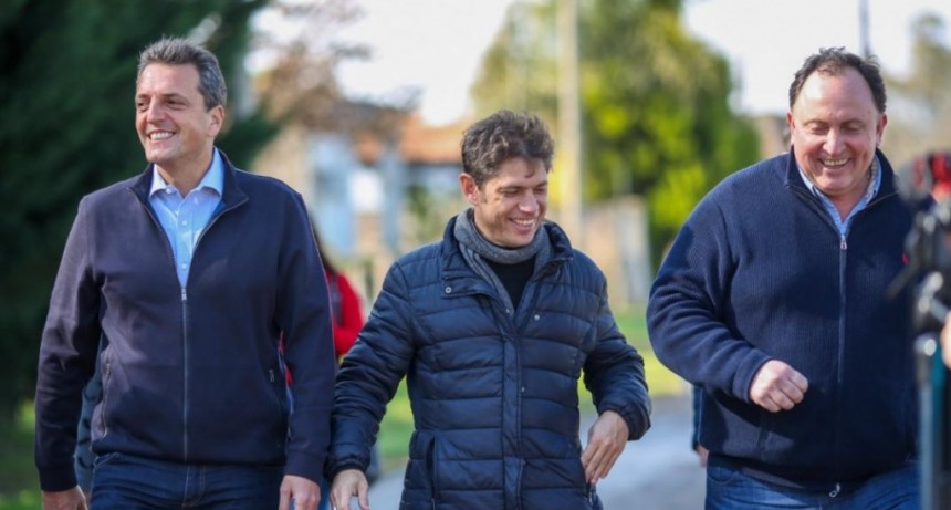 Massa y Kicillof se mostraron juntos en Las Heras
