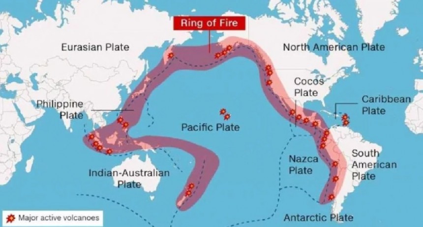 Fuerte sismo del océano Pacífico 
