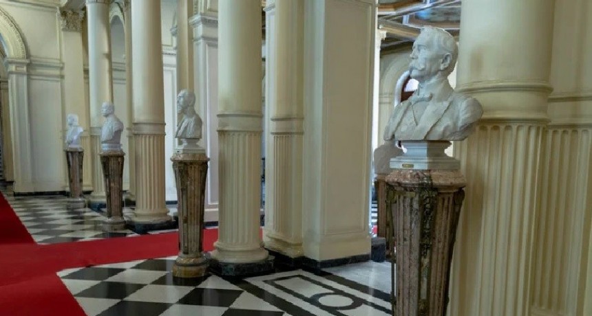 Se reformó el hall de los bustos de los presidentes en la Casa Rosada