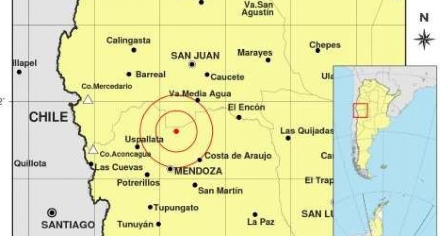 Mendoza tembloa las 13.47 de este sábado