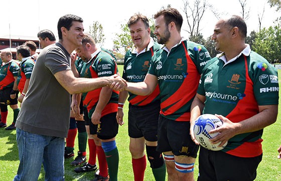 Urtubey saludó a los equipos de rugby de los Parlamentos de Argentina y Gran Bretaña Urtubey saludó a los equipos de rugby de los Parlamentos de Argentina y Gran Bretaña