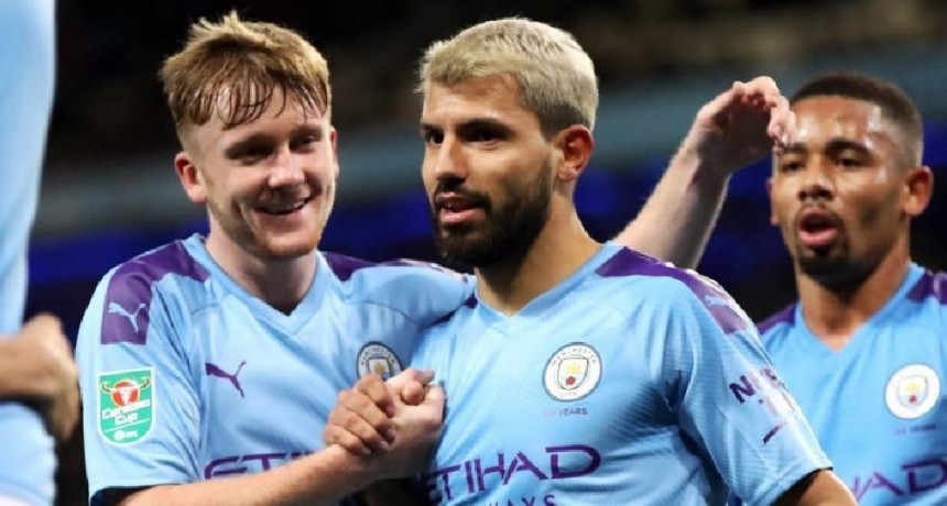 El City ganó con dos de Agüero y uno de Otamendi