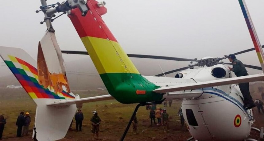 El helicóptero de Evo Morales cayó desde 15 metros de altura 