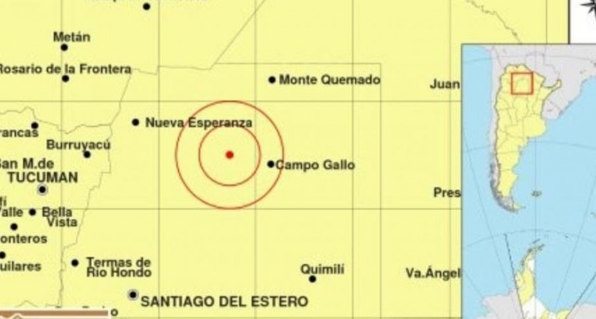 Un sismo de magnitud 5.4 sacudió ciudades de Santiago del Estero