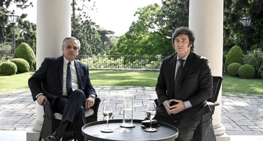 Alberto Fernandez recibió en Olivos a Javier Milei