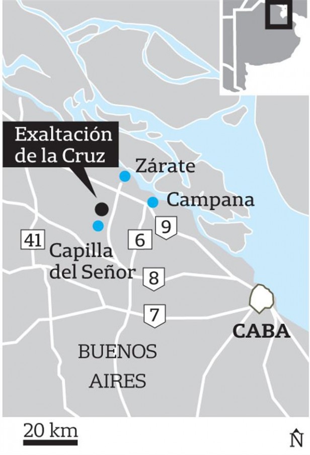 ruta exaltación de la cruz Zárate Buenos Aires