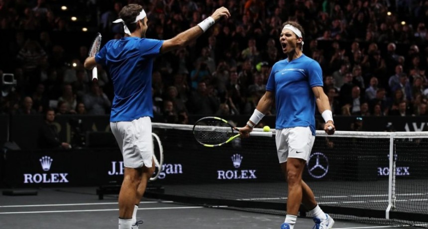 Roger Federer y Rafael Nadal en La Laver Cup Roger Federer y Rafael Nadal en La Laver Cup