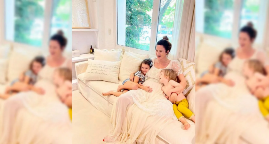Paula Chaves feliz con su tercer embarazo