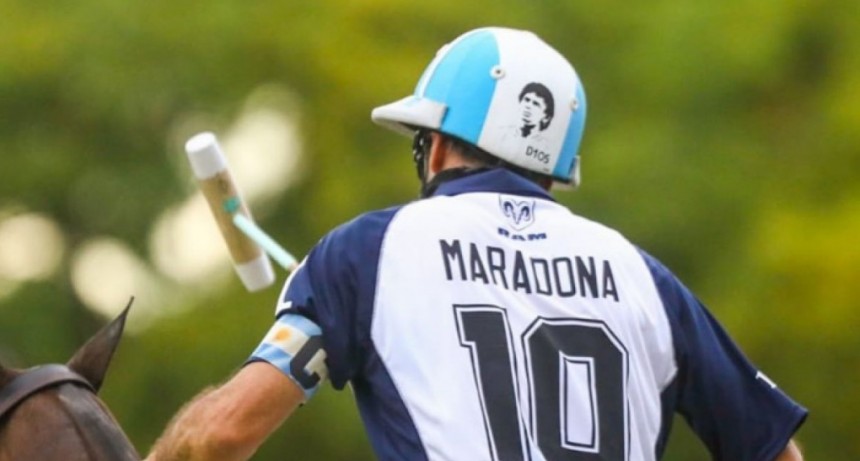 Diego Maradona fue recordado en el polo